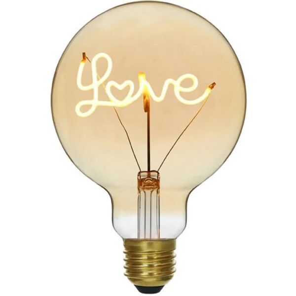 lexman - lampadina led a filamento globo ambra - love down - Ø125 mm - e27 - 200 lm - 3,5 equivalenti a 21w - 1800k - giallo