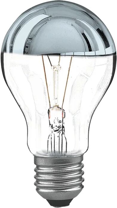 leroy merlin lampadina lampada alogena, e27, goccia, argentato, luce calda, 60w=0lm (equiv 60 w), 200°