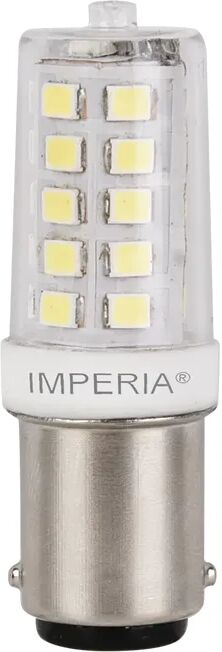 imperia lampadina tubolarina macchina da cucire ba15d, led, capsula, trasparente, luce calda, 3.5w=420lm (equiv 3,5 w), 200° ,