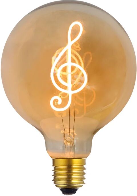 on lampadina music up, led, globo, ambrato, luce calda, 4w=200lm (equiv 4 w), 360° dimmerabile,