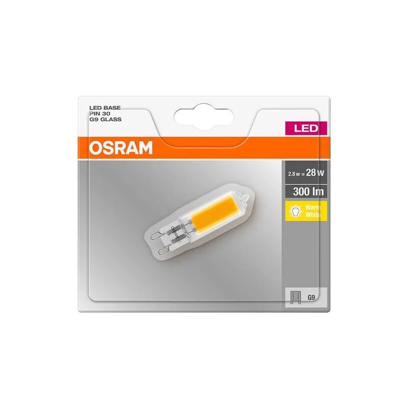 osram capsula lampadina led, 2.8 w equivalenti 30 w, attacco g9, luce calda 2700k, confezione da 1 pezzo