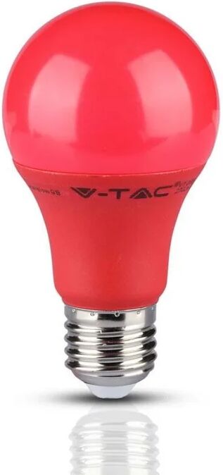 v-tac lampadina led e27 9w a60 colore rosso