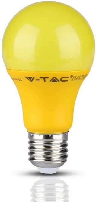 v-tac lampadina led e27 9w a60 colore giallo