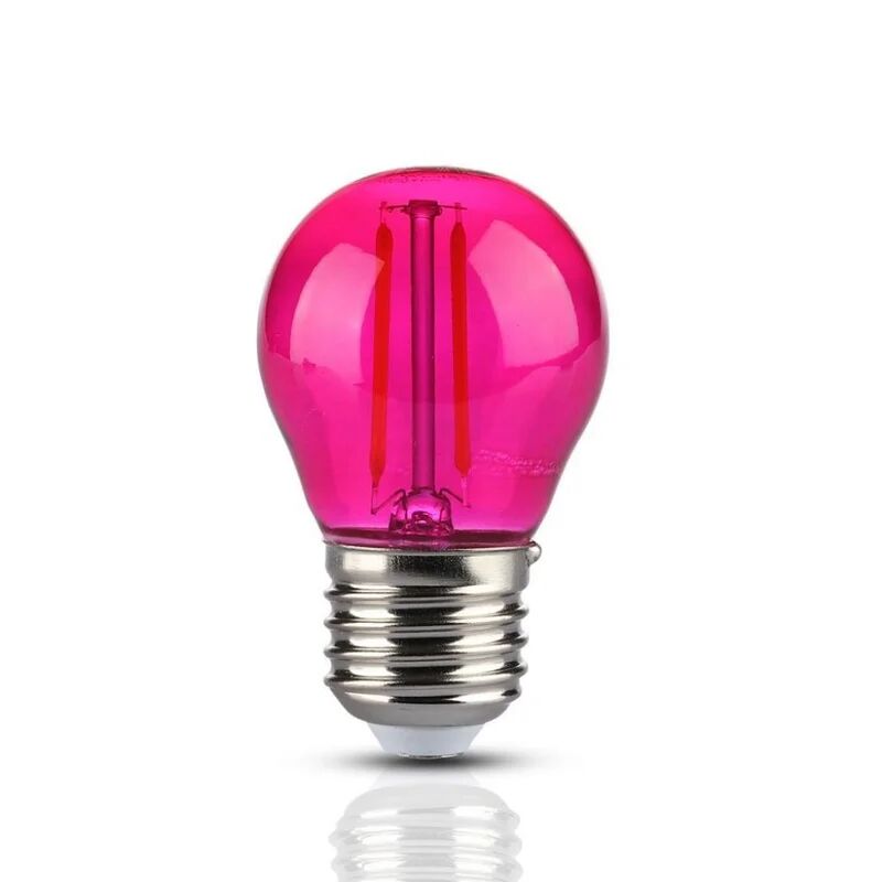 v-tac lampadina led e27 2w g45 filamento colore rosa
