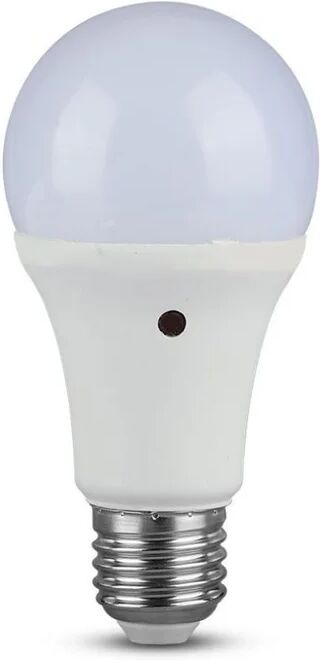 v-tac lampadina led e27 9w a60 con sensore crepuscolare 2700k (blister 2 pezzi)