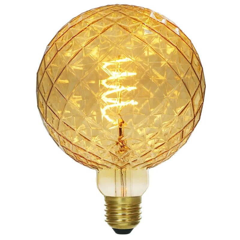 LEXMAN Lampadina LED, globo, ambrato, luce calda, 4W=200LM (equiv 21 W), 330° ,