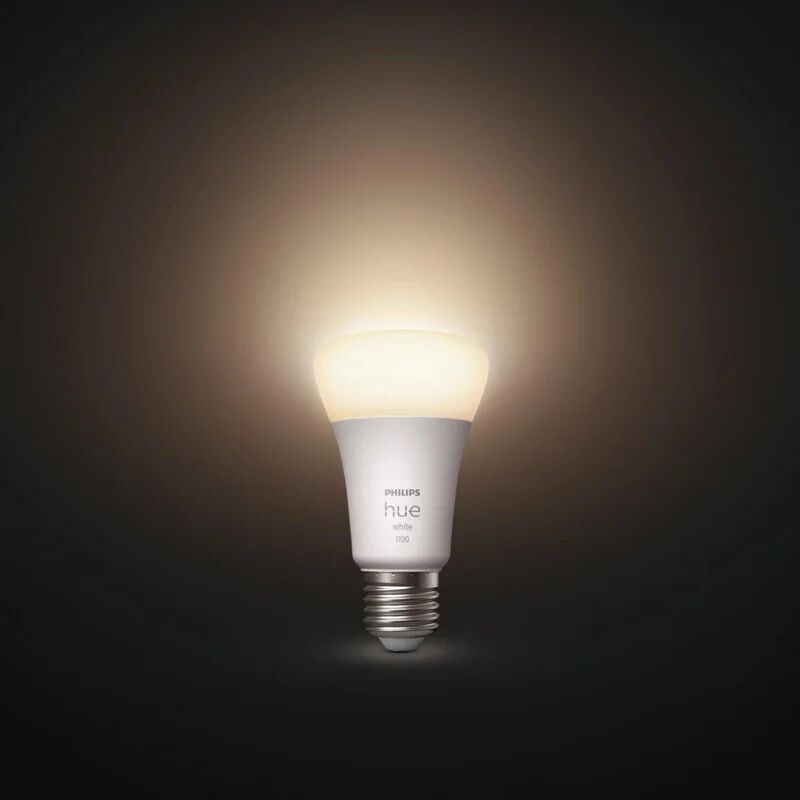 Philips Lampadina smart Hue White, LED, goccia, opaco, luce calda, 9.5W=1055LM (equiv 9.5 W), 200° dimmerabile,