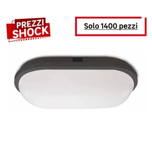 Leroy Merlin Plafoniera LED da esterno garage Ovaled, nero 14.6x cm, luce naturale IP65