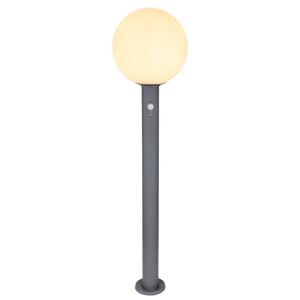 Globo Lampione da giardino con sensore di moviemtno, Sfera H 100 cm, grigio, IP44