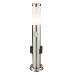 Leroy Merlin Lampione da giardino con sensore di moviemtno, Boston H 60 cm, argento 500 LUMEN, IP44