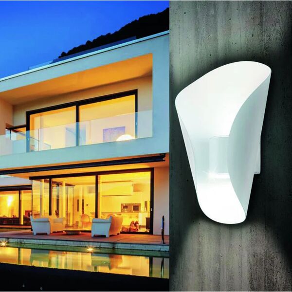 eglo applique fastro led  in inox, bianco, 2.5w 360lm ip44