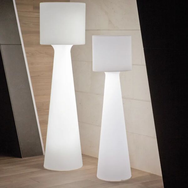 newgarden lampada da esterno da terra grace h 170 cm,in polietilene, luce bianco freddo t8 2200lm