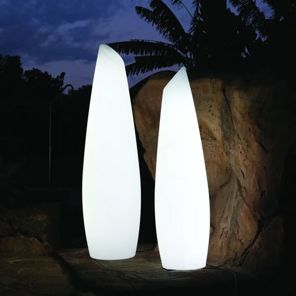 newgarden lampada da esterno da terra fredo h 140 cm,in polietilene, luce bianco freddo t8