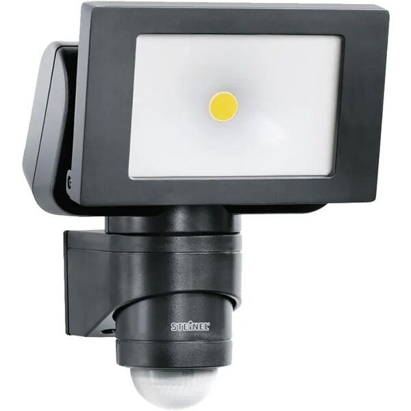 steinel faro da esterno con sensore di movimento 052546 in policarbonato, nero, modulo led 14.7w