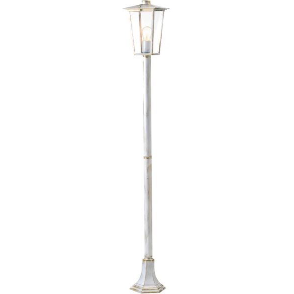 leroy merlin lampione da giardino, white h 140 cm, bianco, ip43