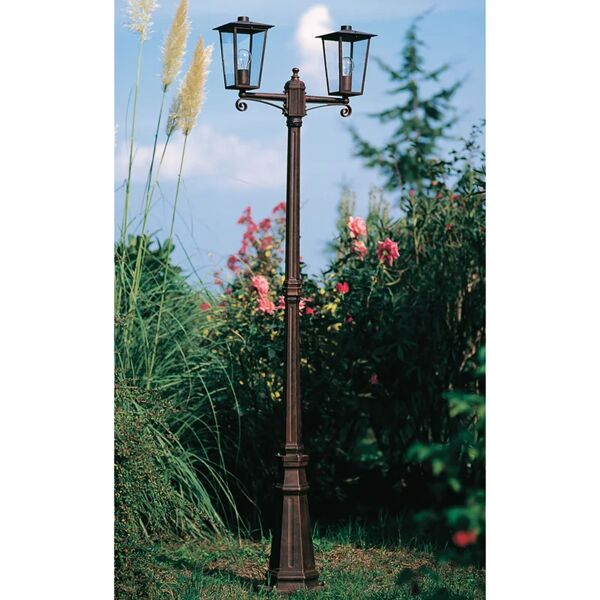 leroy merlin lampione da giardino, notorius h 208 cm, ruggine, ip43