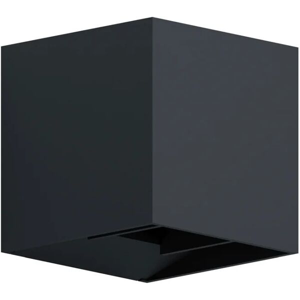 eglo applique calpino led  in alluminio, nero, 3.3w 340lm