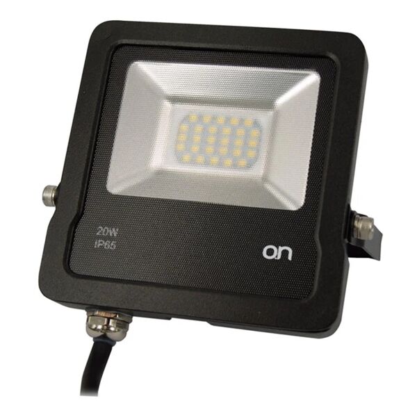 leroy merlin faro da esterno l.nat.4000°k in alluminio, nero, modulo led 28 led smd 2835x20w ip65