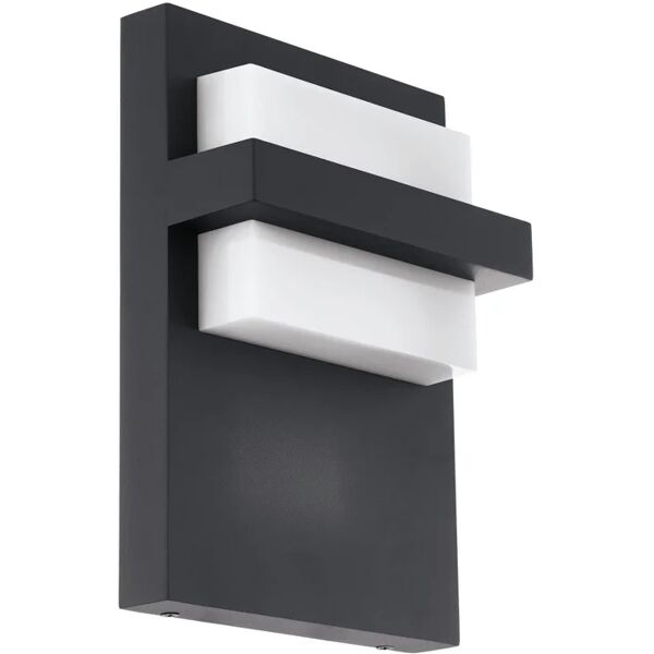 eglo applique led moderno da esterno culpina grigio