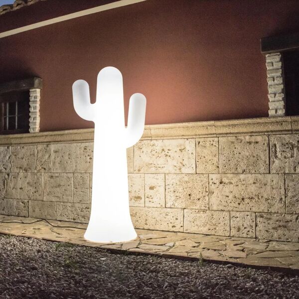 newgarden lampada da esterno da terra pancho h 139 cm,in polietilene, luce bianco freddo g13 1800lm