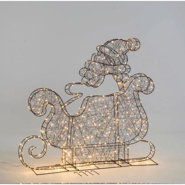 leroy merlin babbo natale con slitta 600 lampadine bianco freddo h 160 cm