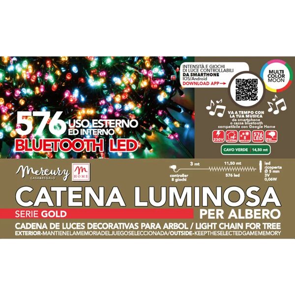 leroy merlin catena luminosa 756 lampadine multicolore led 14.5 m