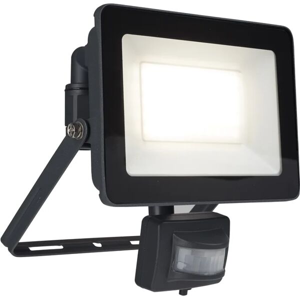 inspire faro da esterno con sensore di movimento yonkers in alluminio, antracite, modulo led 50w