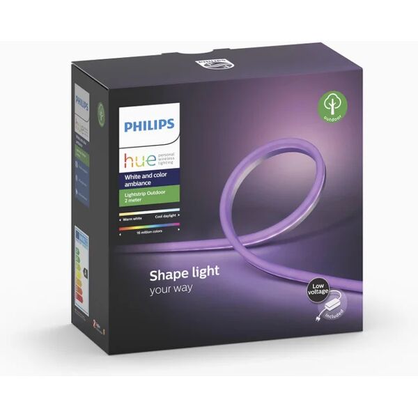 philips kit striscia led 2m luce rgb multicolore 850lm