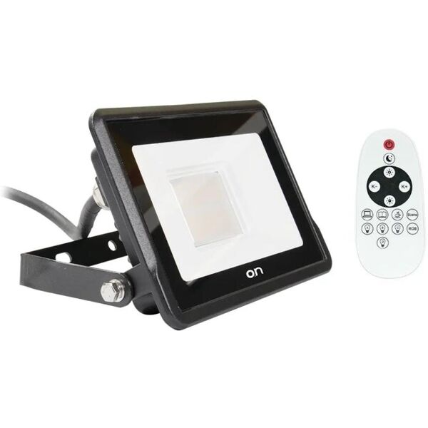 leroy merlin faro da esterno hey flood nero, modulo led 20w