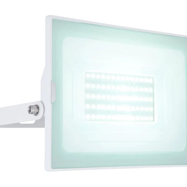 leroy merlin faro da esterno con sensore di movimento helga in alluminio, bianco, led 45w