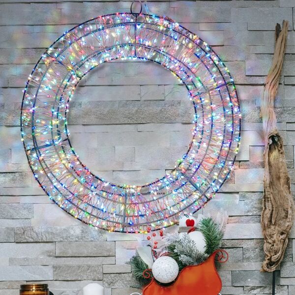 leroy merlin cerchio luminoso natalizio 1000 lampadine multicolore h 35 cm