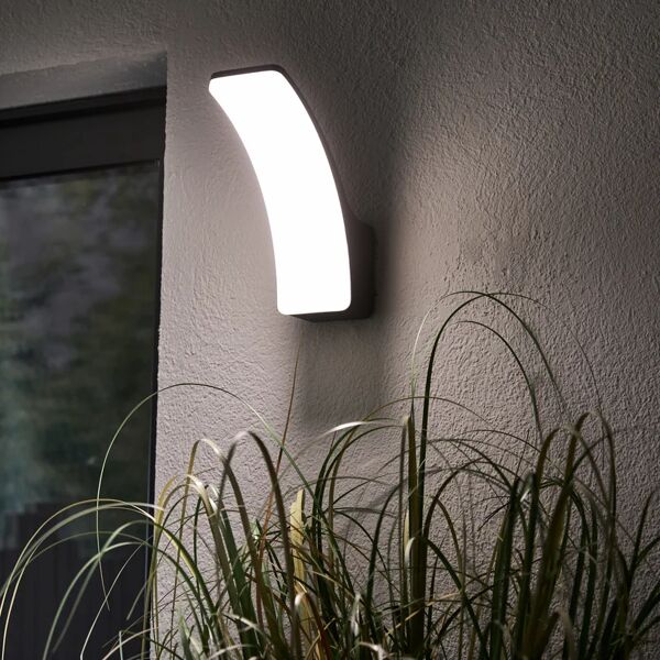 inspire applique led moderno da esterno lakko grigio