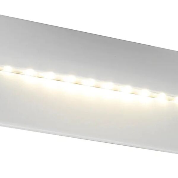 leroy merlin faretto da incasso led integrato rambla rettangolare bianco, foro incasso 18 cm luce bianco naturale