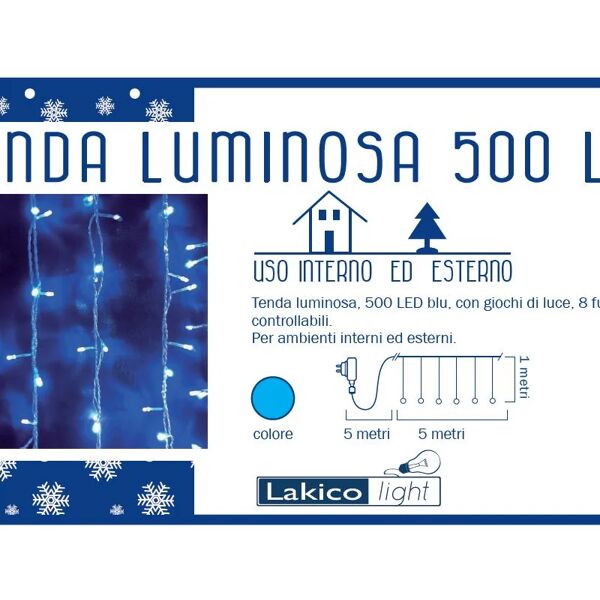 leroy merlin tenda luminosa 500 led blu