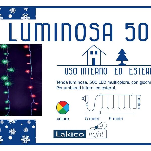 leroy merlin tenda luminosa 500 led multicolor