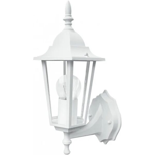 intec light applique da esterno milano in alluminio bianco con diffusore in vetro ip44