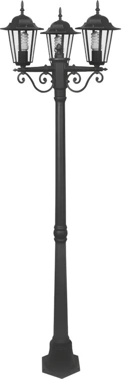 eglo lampione da giardino, laterna h 192 cm, nero, ip44