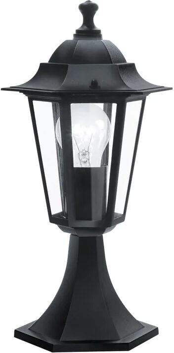 eglo lampione da giardino, laterna h 40.5 cm, nero, ip44