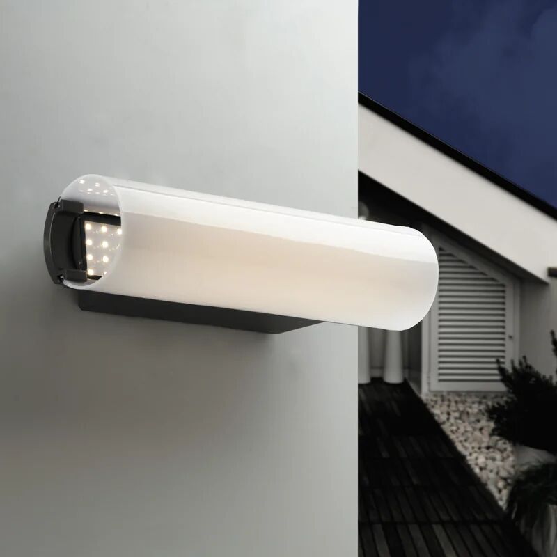 intec applique tunnel led  in alluminio, nero, 12w 800lm ip44