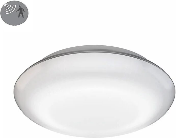 steinel plafoniera moderno led dl vario quattro, argento Ø 31 cm, luce calda, 1000 lm