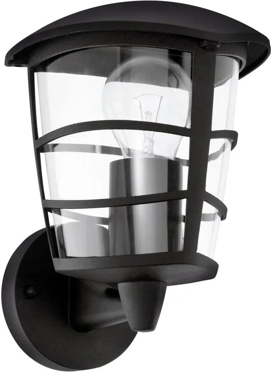 eglo applique contemporanea da esterno aloria 1 luce alluminio fuso nero