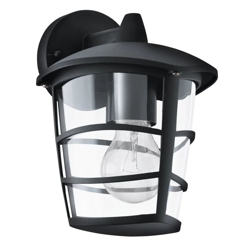 eglo applique contemporanea da esterno aloria 1 luce orientata alluminio fuso nero