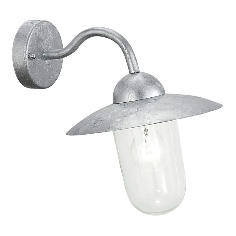 eglo lampada da parete esterna milton 60 w argento 88489