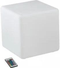 fan europe lampada cubo led geco ricaricabile da esterno rgb con telecomando 30x30 cm