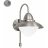 EGLO Applique Sidney in inox, bianco argento, E27 MAX1X60WW IP44