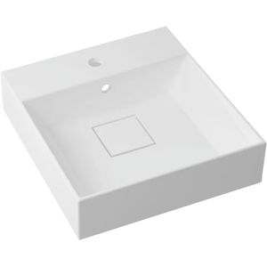 SENSEA Lavabo da incasso rettangolare Neo L 46 x P 49 x H 15 cm in resina bianco