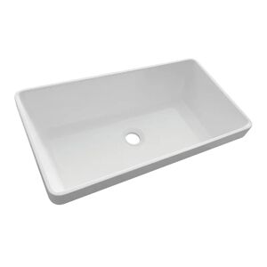 Leroy Merlin Lavabo   a incasso rettangolare L 58 x P 32 x H 14 cm bianco