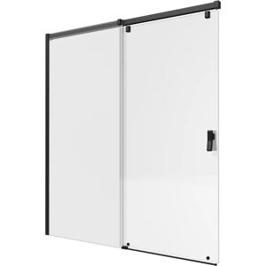 SENSEA Box doccia con ingresso frontale porta scorrevole scorrevole Neo  180 cm, H 200 cm in vetro, spessore 8 mm trasparente nero