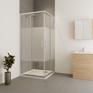 Leroy Merlin Lato per box doccia scorrevole Verve  90 cm, H 190 cm in vetro, spessore 6 mm satinato cromato