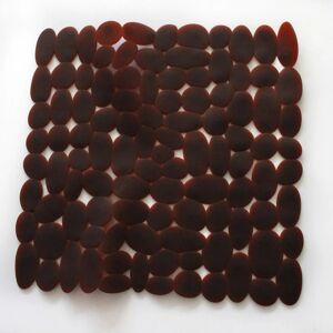 BACCHETTA Tappeto antiscivolo quadrato in pvc trasparente bronzo 53 x 53 cm